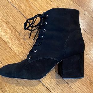 Jcrew suede lace up block boot maya 9.5